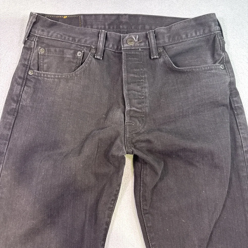 Levi's 501 JEANS MENS 32X34 grunge straight leg skater denim BLACK